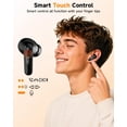 thumbnail image 6 of AOC Wireless Earbuds with Smart LED Display, Hybrid Active Noise Cancelling Bluetooth Headphones, 4-Mic Clear Calls, 45H Playtime, 10mm Driver Deep Bass, Dual EQ Modes, 6 of 7