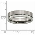 thumbnail image 5 of Titanium Grooved 6mm Brushed and Polished Band, 5 of 9