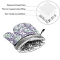 thumbnail image 6 of Pofeuu Lavender Flowers Print Oven Mitts and Pot Holders 4 pcs Set,High Heat Resistant 500 Degree Extra Thicken Long Kitchen Cotton Oven Glove for Cooking, 6 of 6