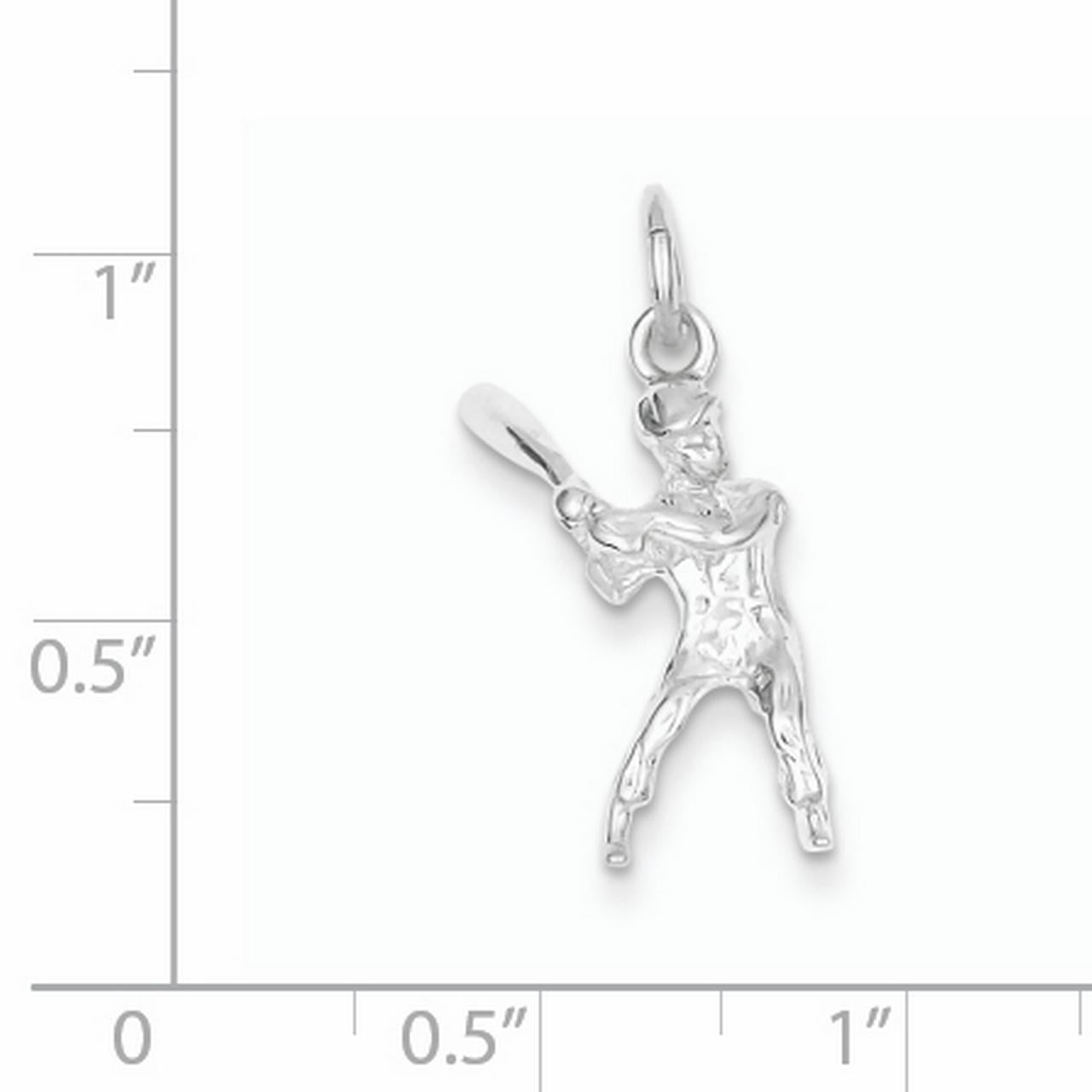 Sterling Silver Baseball Batter Charm