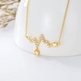 thumbnail image 4 of AOBOCO Gifts for Women 18K Gold Plated EKG Heartbeat Love Cardiogram Necklace Jewelry for Women, 4 of 6