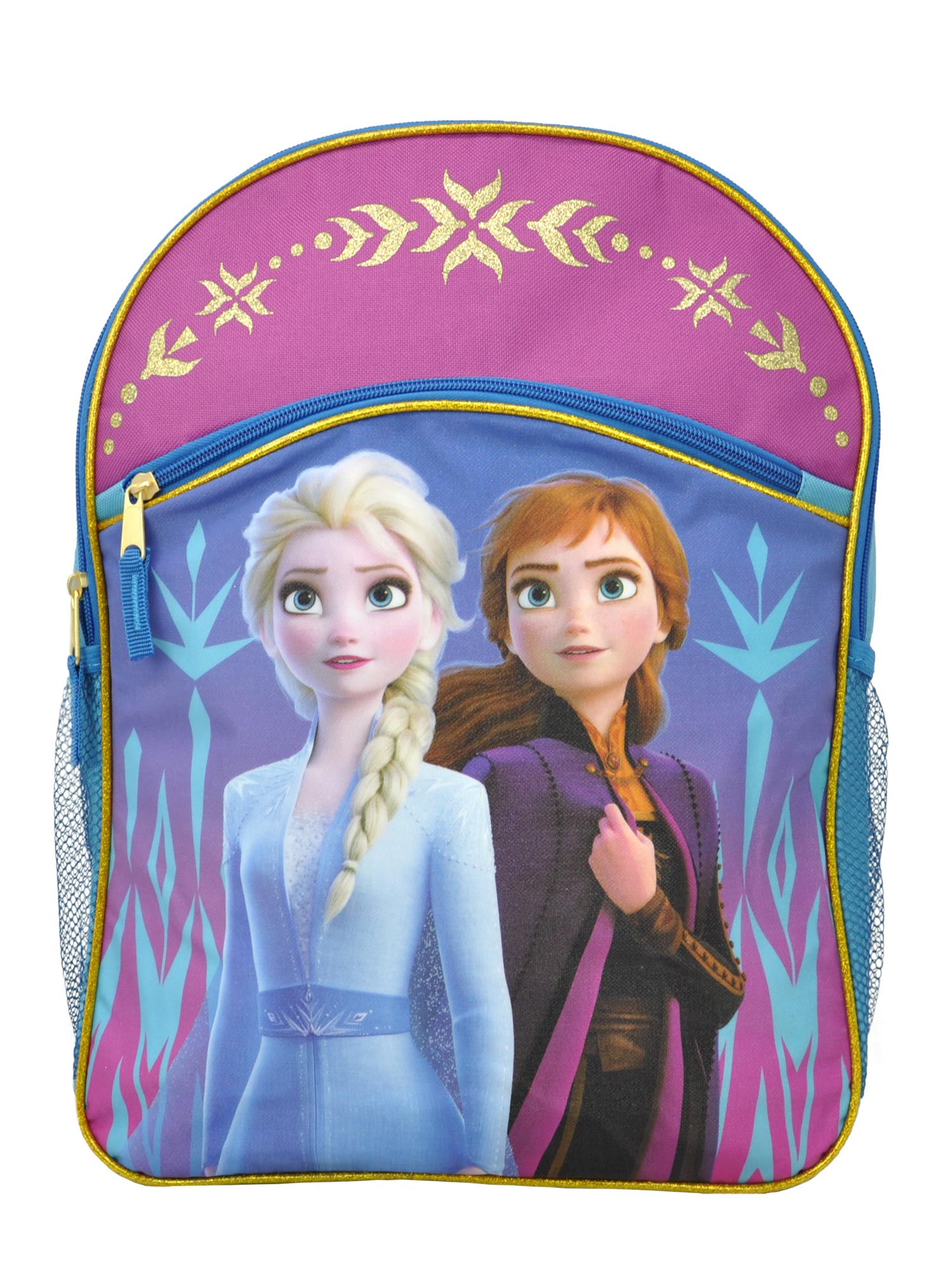 Disney Frozen II Elsa & Anna Large 16 Backpack Blue Purple - image 1 of 3