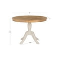 thumbnail image 6 of Linon Tobin Pedestal Dining Table, Natural and White, 6 of 10