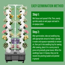 Hemousy 65in Vertical Hydroponic Garden Tower with 56 Planting Holes 18W Water Pump for Leaf Plants