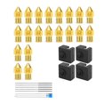 thumbnail image 3 of 3d Printer Nozzles 0.4mm Mk8 3 Nozzles 20 Pcs With 4pcs Heater Block Silicone Covers,for 3 V2 With Banmo, 3 of 5