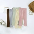 thumbnail image 5 of GYRATEDREAM Toddler Baby Girls Leggings Footless Lace Trim Tight Ribbed Knit Bottom Pants Tight Stockings for Girls, 5 of 6