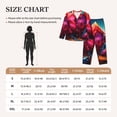 thumbnail image 4 of Picia Colorful Stone World Pattern Women’s Long-Sleeve Sleepwear Set - Soft 2-Piece Loungewear with Pockets, Comfy PJs for Relaxing Nights-Medium, 4 of 7