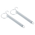 thumbnail image 1 of Unique Bargains 4.5' Cage Door Hook, 2Pcs Stainless Steel Finger Ring Elastic Spring Wire Latch Hook, Silver, 1 of 6