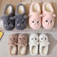 thumbnail image 6 of Cute Cat Cartoon Slippers for Women Men Four Seasons Indoor Cotton Fuzzy Slippers Soft Comfy Non Slip Slide House Slippers Home Shoes, 6 of 9