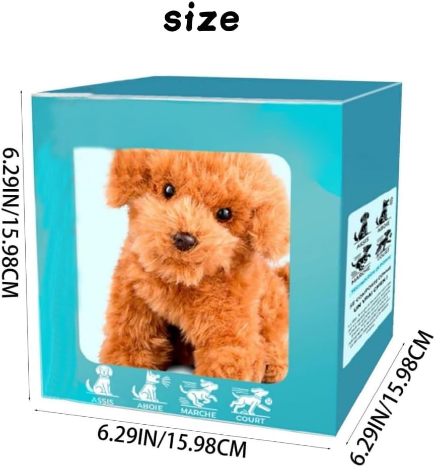 2026 Upgrade Hopping Dog Realistic Robot Puppy, Interactive Plush Robot Dog, Simulation Puppies Animal Toy, Walks, Barks, Wags Like a Real Puppy, Gifts for Pet Lovers (A)