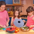 thumbnail image 2 of Hovilon Silicone Couvercle de Bol en Réutilisable avec Poignée Anti-Poussière Anti-Déversement Outils de Rangement de Cuisine (Rose-G), 2 of 8
