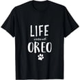 thumbnail image 1 of Camiseta Mujer Divertida "La Vida es Mejor con Oreo" - Regalo para Amantes de Perros y Viajes, 1 of 7