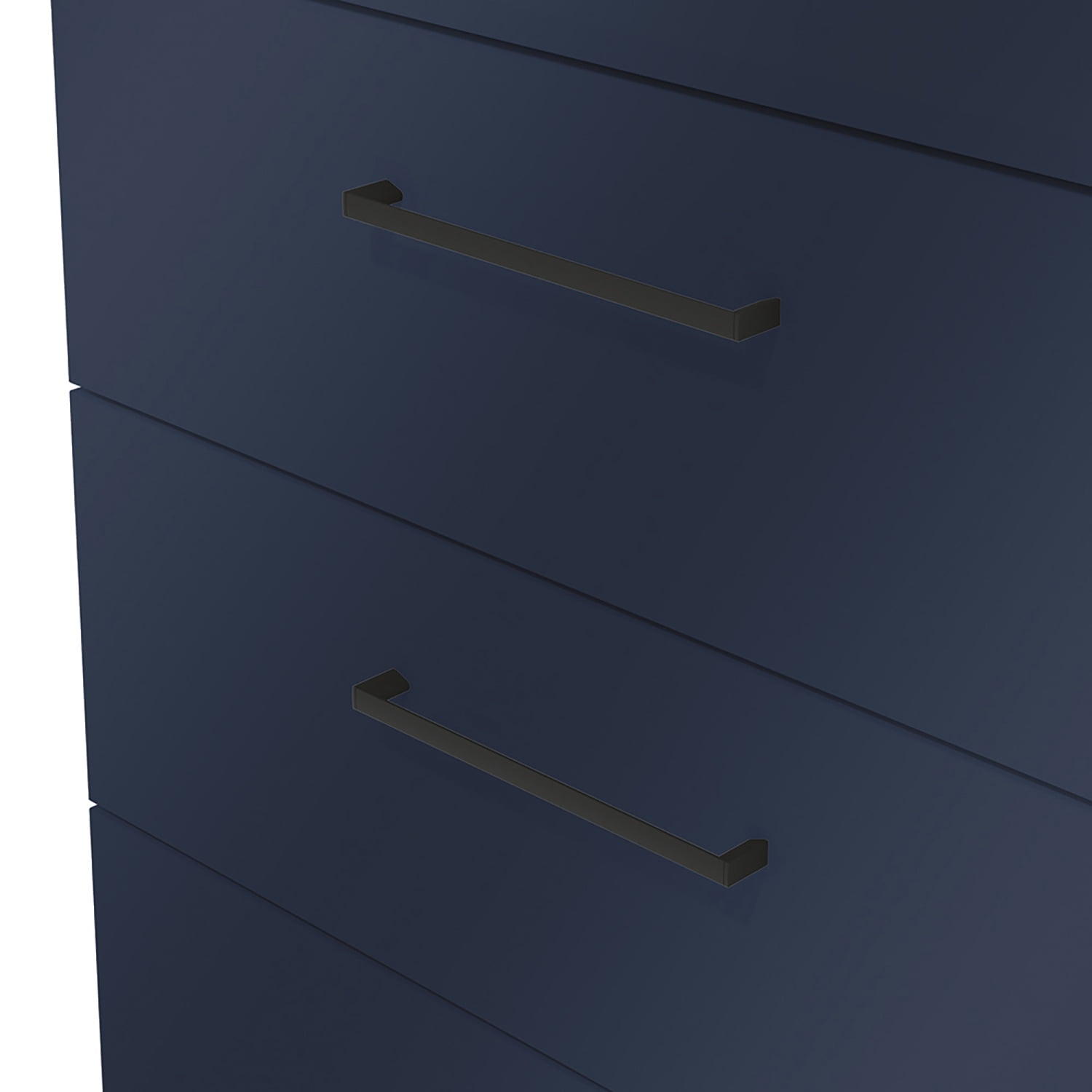 Kappesberg Jolyne 3-Drawer Vertical Dresser, Blue with Black Handles – Modern Bedroom Storage for Adults and Teens