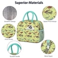 thumbnail image 4 of Womens LightGreen Cartoon Dinosaurs Prehistoric Pattern Lunch Box for Work,Insulated Lunch Bag for Women,Loncheras Para Mujer,Leakproof Adult Lunch Bag for Work,Beach,Travel,Picnic,Camping, 4 of 7
