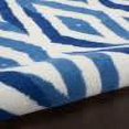 thumbnail image 2 of 4â€™ x 6â€™ Ivory and Blue Diamond Area Rug, 2 of 15