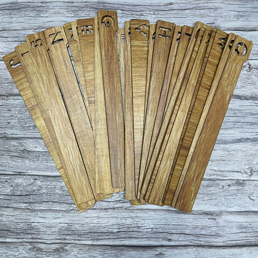 4Pcs Vintage Wood Bookmarks Reading Aids for Teacher Student Kids