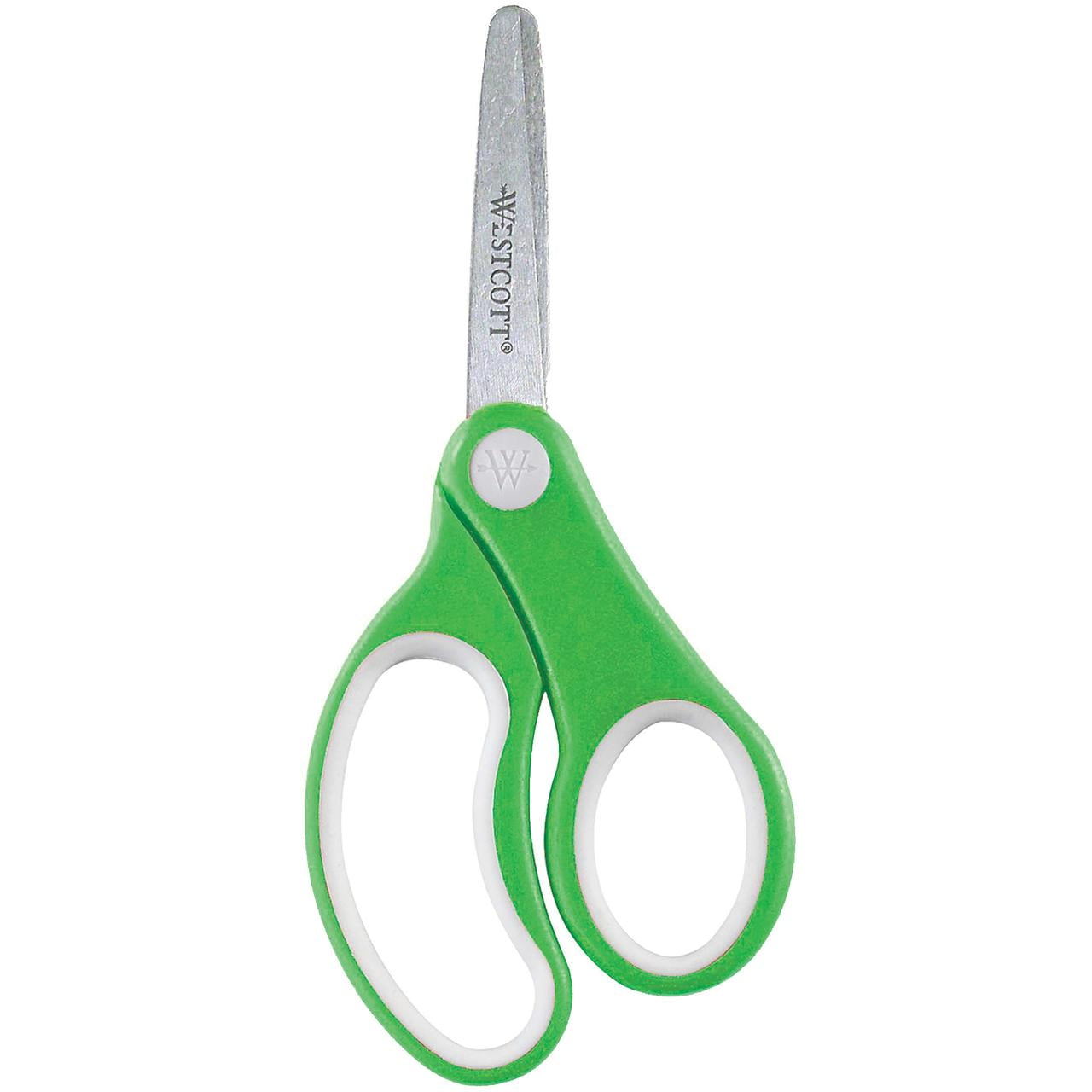 Westcott Preschool Kids Scissors, 5 Inch, Soft Handle, Multicolor, 1-Count