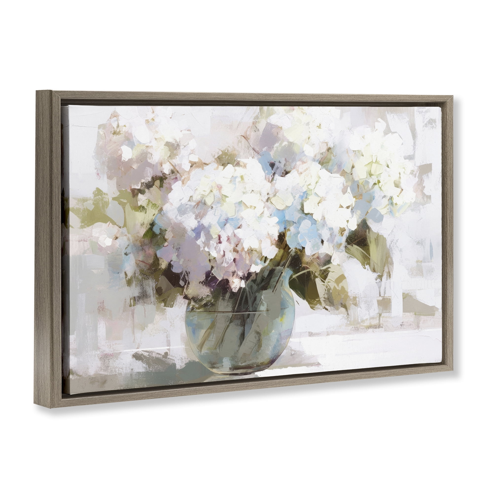 Stupell Industries Blushing Bride Garden Flowers Brown Framed Floater Canvas Wall Art, design by Tina LeCour