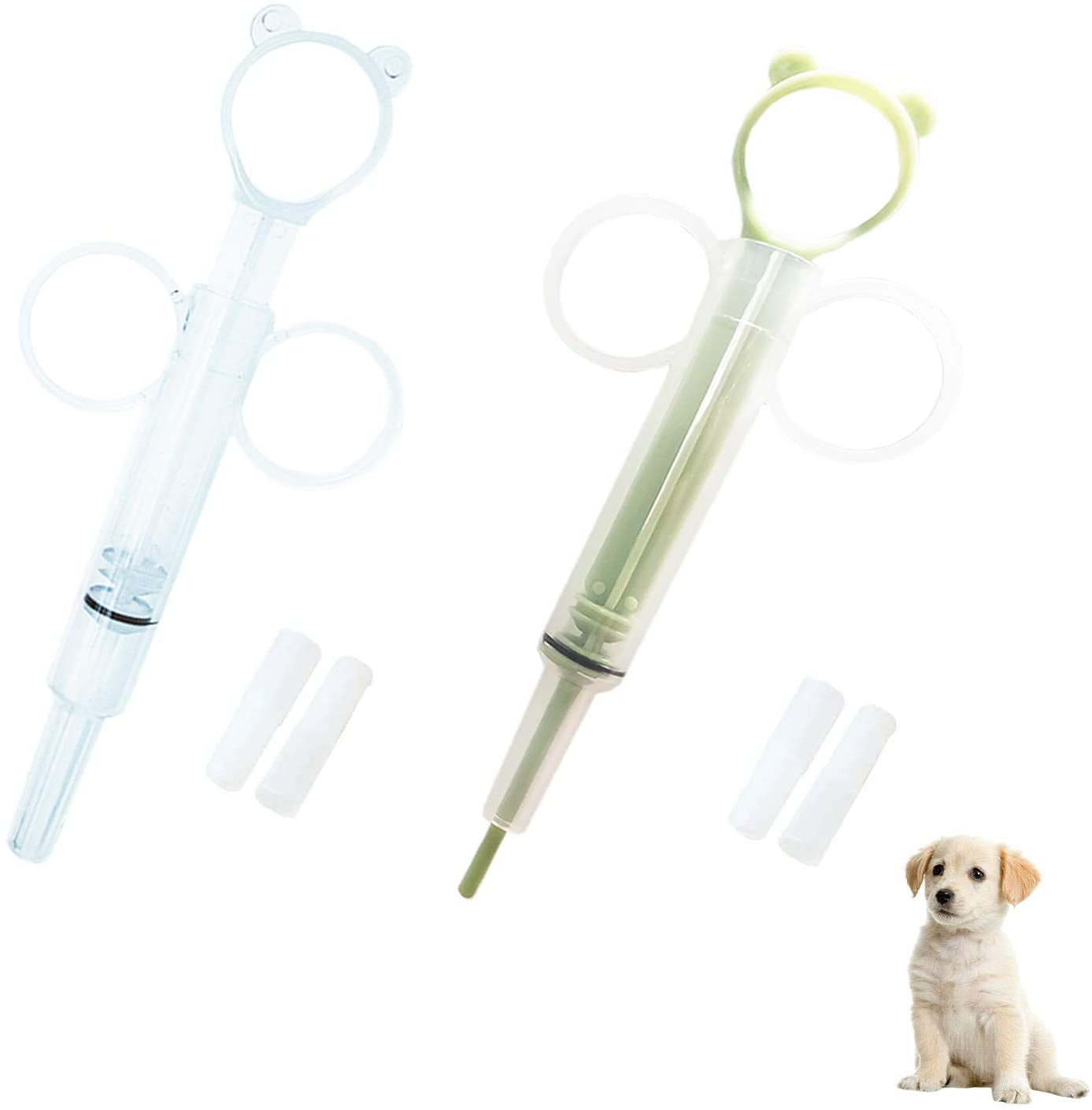 HOPEONE 2 pieces animal dogs and cats pill syringe, plastic pill pill