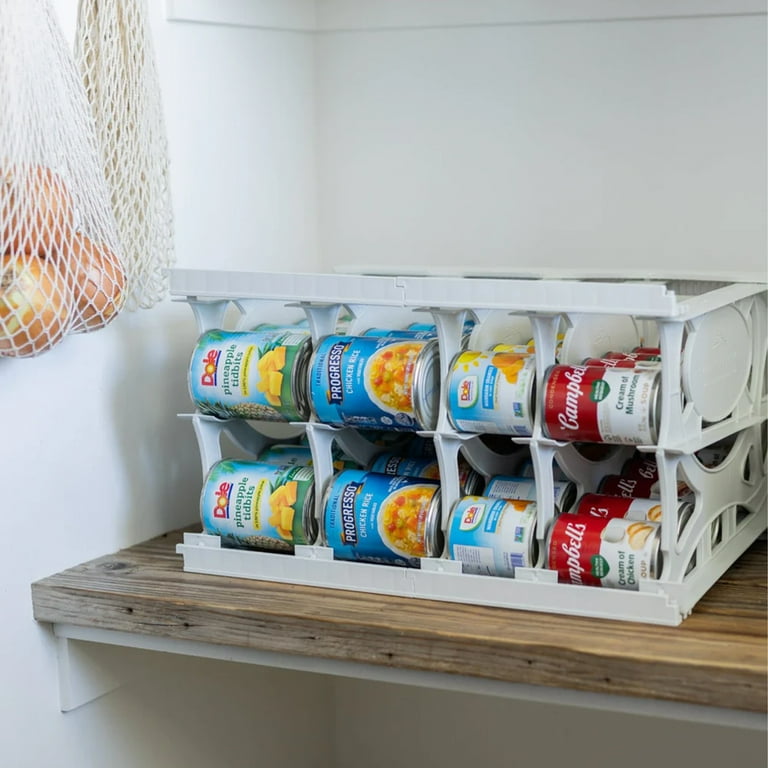 Plus 60 Cans, Can Organizer for Pantry, Rotating Canned Food Organizer