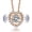 05 Heart-Halo Rose, variant on MomentWish 14K Gold Plated Moissanite Dance Necklace for Women Sterling Silver Heart Necklace Valentine's Day Gift