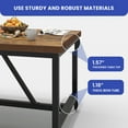 thumbnail image 4 of ModFusion 5.9x2.9x2.4 ft Dining Table, Scratch-Resistant, Adjustable Iron Legs, Seats 6-8, Desk, Home Office, Industrial Farmhouse, Rustic Brown, 4 of 10