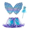 thumbnail image 4 of Conjunto De 2 Disfraces De Hadas Para Niñas, Varita Mágica, Infantil, Cosplay, Linda Falda Tutú Con Alas De Mariposa, 4 of 8