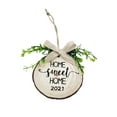 thumbnail image 2 of Home Decor ZKCCNUK Welcome Artificial Wreath Door Decoration Boxwood Wooden Sign Pendant, 2 of 2