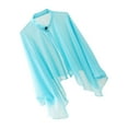 thumbnail image 1 of kurtrusly Cardigans en Chiffon Boho à la Mode pour Femmes Veste Ample Transparente Poncho Bleu 140x53cm 1Ensemble, 1 of 6