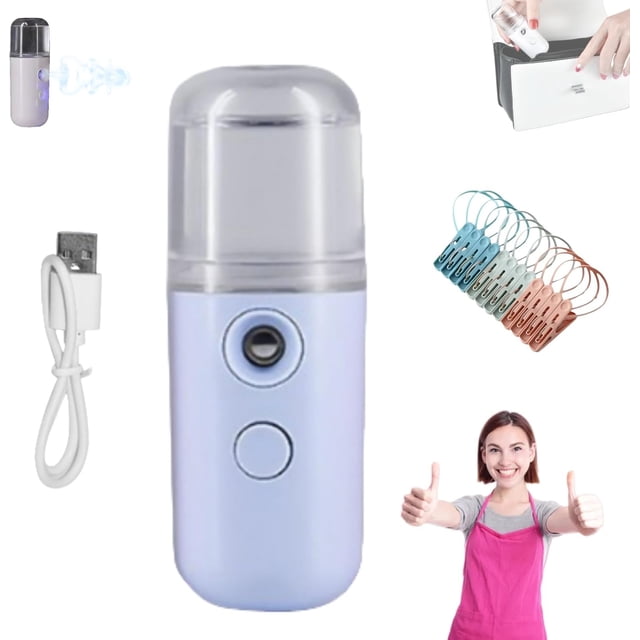 Easy Care Sunshine Mini vaporizador de viaje con calor de 15 s, vaporizador portátil de viaje, mini vaporizador de ropa de mano, plancha de vapor de tela para el hogar, oficina (azul)