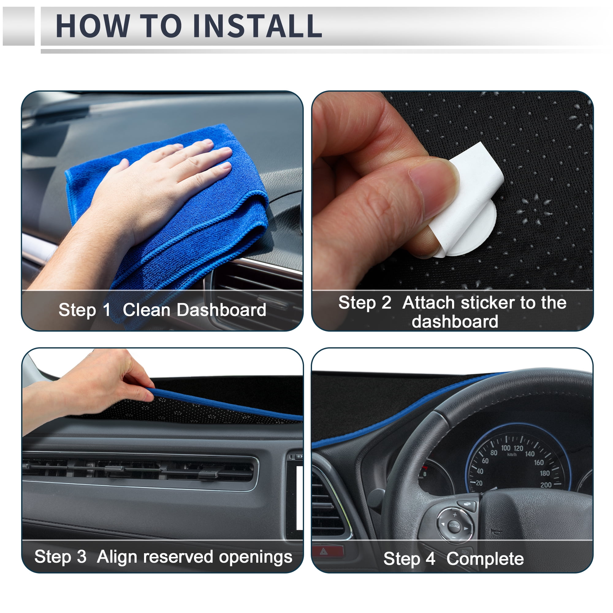Unique Bargains Center Console Dash Cover for Lexus IS Sedan 2013-2019 Non-Slip Mat Black