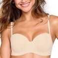 thumbnail image 1 of Brasier Ilusion para Dama, Strapless Liso Beige Talla 36B, 1 of 4