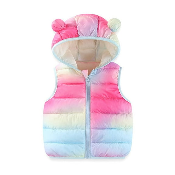 FAOWME Girls Toddler Lightweight Waterproof Packable Vest Multicolour 3-4 Years