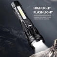 thumbnail image 2 of Rechargeable LED Flashlights, 90,000 Lumens Super Bright Handheld FlashLight, 7 Modes with COB Work Light, IPX6 Waterproof, Adjustable Tactical Flash light for Home,Camping and Emergencies-2 Pack, 2 of 8
