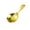 Gold, variant on Fdelink Tableware, Plastic Dining Spoon, Stainless Spoon Short Handle Small Spoon Tea Spoon Powder Spoon Children'S Spoon Coffee Spoon Dessert Spoon Ice Spoon Seasoning Spoon