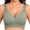 Green, variant on Women's Full Coverage Wireless Bra Seamless Wide Strap Side Shaping Soft Support Everyday Wear Bra Beige M
