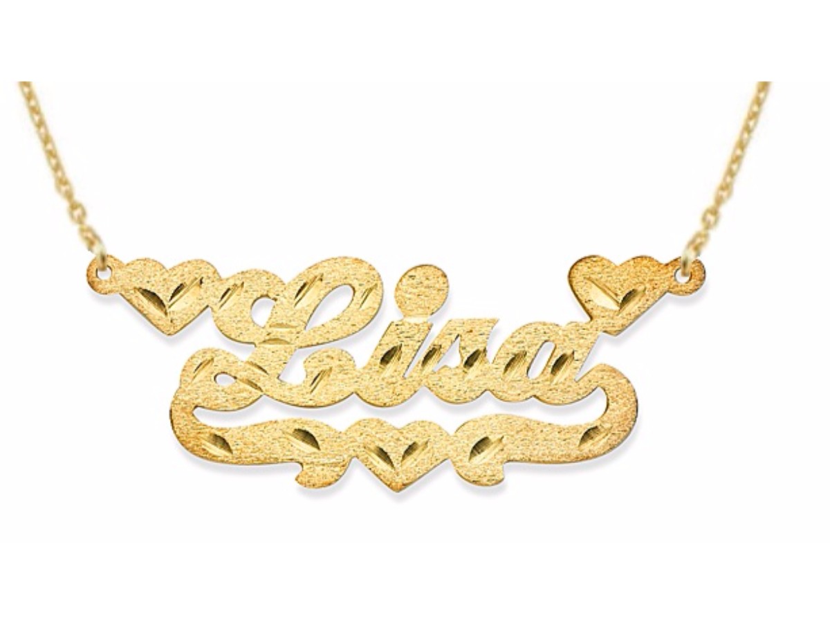 14k gold nameplate necklace walmart Clearance