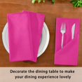 thumbnail image 3 of Iauyy Satin Napkins Set of 6- Magenta Pattern DIY Printing Decoration Cloth Napkin- Easy Care for Home/Party, 3 of 8