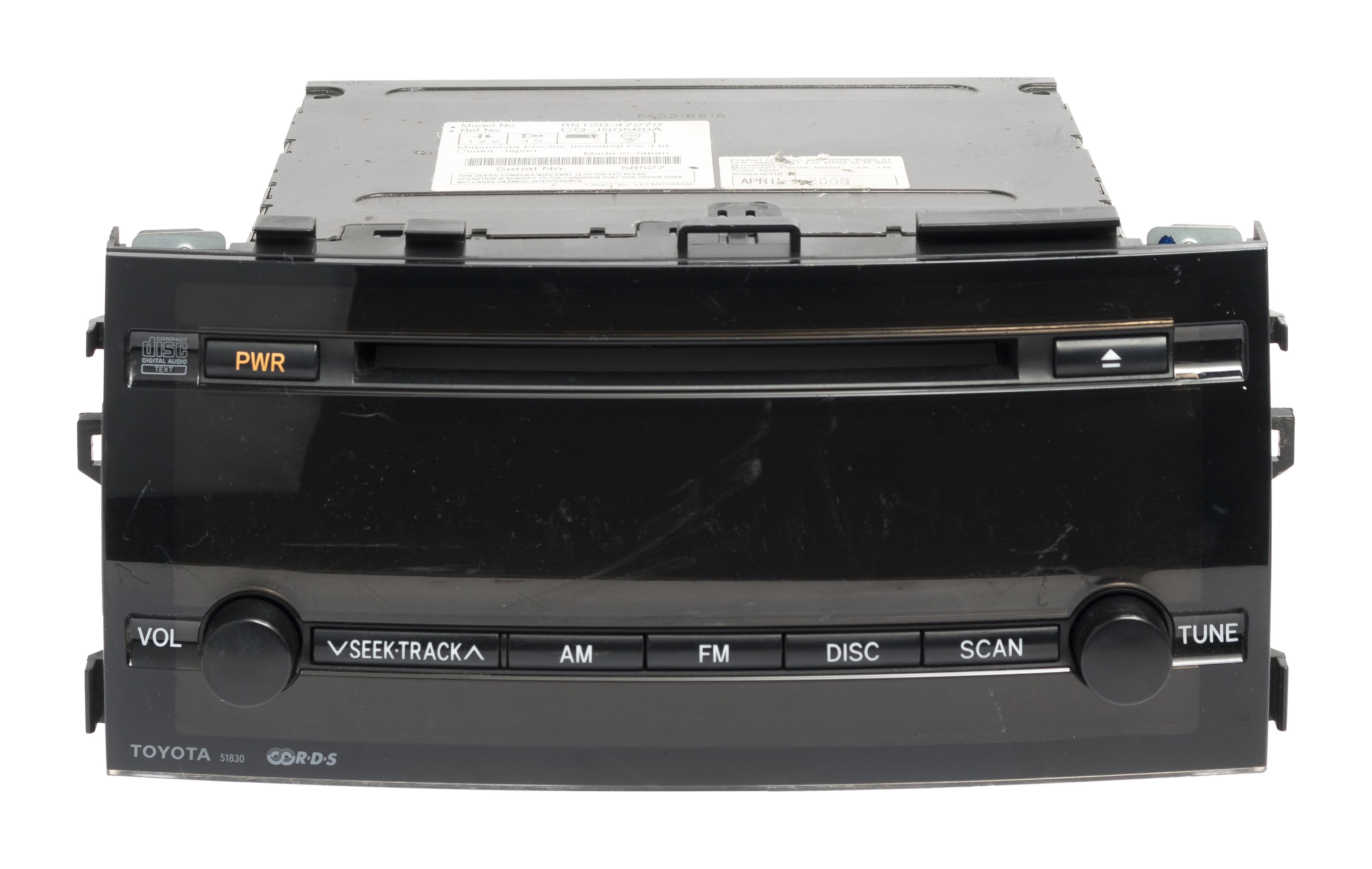 Restored 2006-09 Toyota Prius AM FM Radio CD Player Part Number 86120-47270 Face ID 51830 (Refurbished)