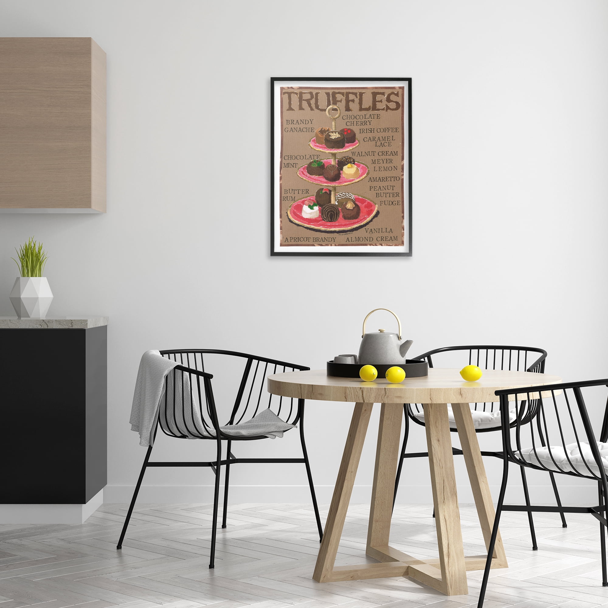 Stupell Industries Assorted Chocolate Truffles Food & Beverage Painting Black Framed Art Print Wall Art, 24 x 30