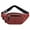 Red, variant on WIZUTIZ Fanny Packs for Women for Men with Adjustable Strap Zipper Pockets Medium Solid Bags Water Resistant Classic Bag 1 PC Blue