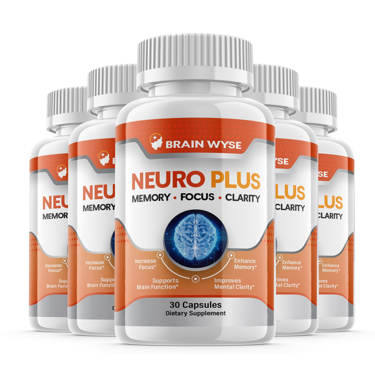Brain Wyse Neuro Plus (5 Pack), Nootropic, Memory, Focus ...