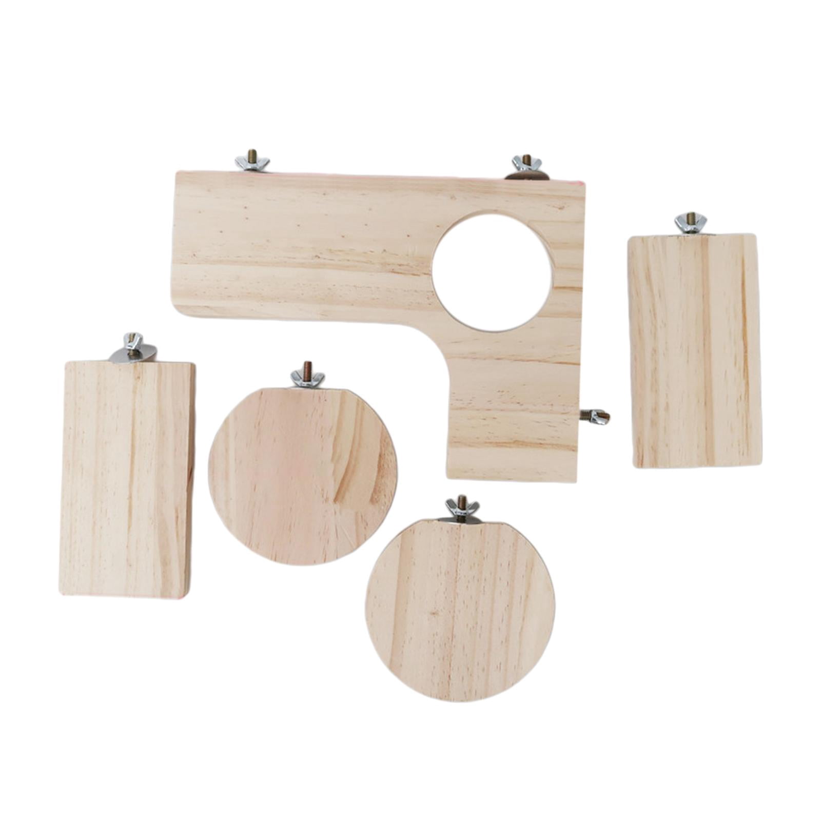 YWMJZEU 5Pcs Hamster Cage Set Pet Cage Playground Wood Pet Cage for Parrot Small Animals