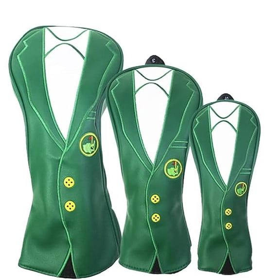 Green Jacket Design Driver #1 #3 #5 Headcovers 3Pcs