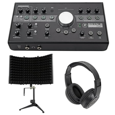 Mackie Big Knob Studio + Plus Monitor Controller Interface + Headphones + (Best Studio Monitor Controller)