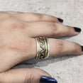 thumbnail image 6 of Antique Spinner Band, Bohemian Ring, 925 Sterling Silver Ring, Spinning Thumb Ring, Three Tone Ring, Fidget Ring, Handmade Jewelry, Christmas Oxidized, Brass Copper Band, Anxiety Ring, Mans Band Gifts, 6 of 6