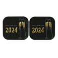 thumbnail image 7 of Bingfone Happy New Year 2024 (2) Print 2-Piece Sun Shade Front Windshield - Foldable Car Front Window Sunshades For Most Sedans Suv Truck - Small, 7 of 7