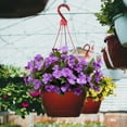 thumbnail image 7 of Trianu 4Pcs Artificial Flowers for Outdoors, 15.74" Faux Silk Impatiens Flowers for Outside, Artificial Impatiens Flowers Lawn Garden Home Wedding Decoration (Purple), 7 of 7
