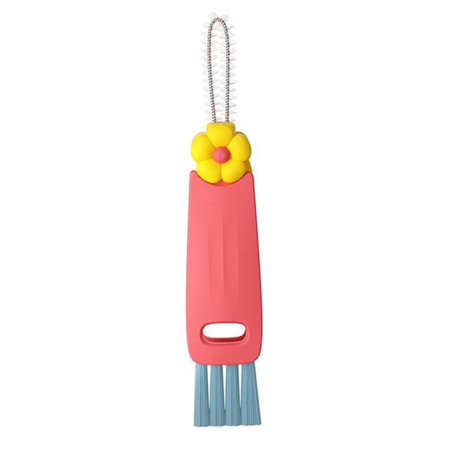 3-In-1 Cup Lid Cleaning Brush Multi-Functional Brush for Bottle Gaps
