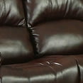 thumbnail image 2 of Benzara BM208956 Transitional Leather Upholstered Love Seat with Recliners, Brown, 2 of 5